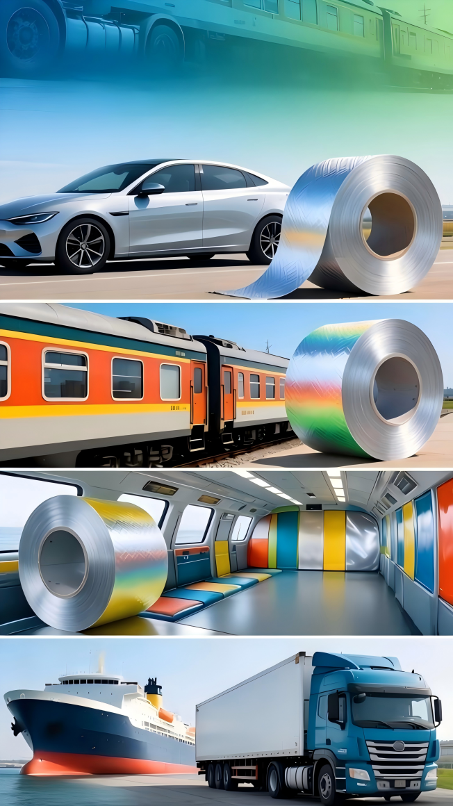 The application of color-coated aluminum sheets in transportation fields
