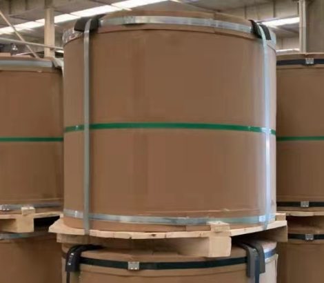 aluminum coils with oil paper wrapped&steel belts fixed,with wooden pallets
