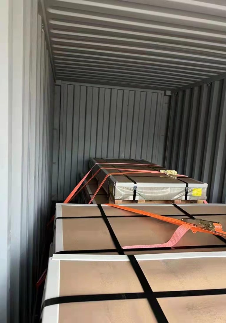 plates loaded in the container
